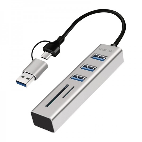 Hub Usb 3 Porturi + Card Reader LOGILINK UA0445