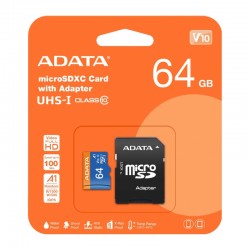 Card De Memorie MicroSD 64Gb ADATA Premier UHS-I, Cu Adaptor SD