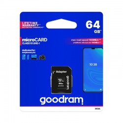 CARD DE MEMORIE microSD 64GB GOODRAM M1A0/M1AA cu adaptor SD