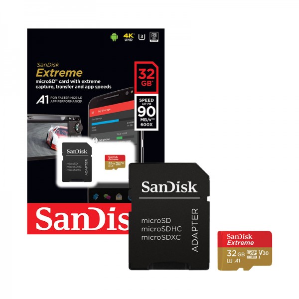 CARD DE MEMORIE microSD 32GB SANDISK / cu adaptor SD SDSQXAF-032G-GN6MA